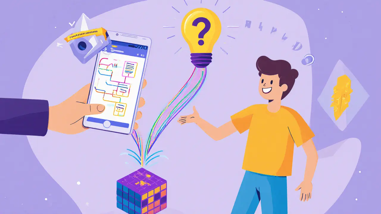 User tapping phone as transaction splits into rollup, data storage, and settlement pathways.