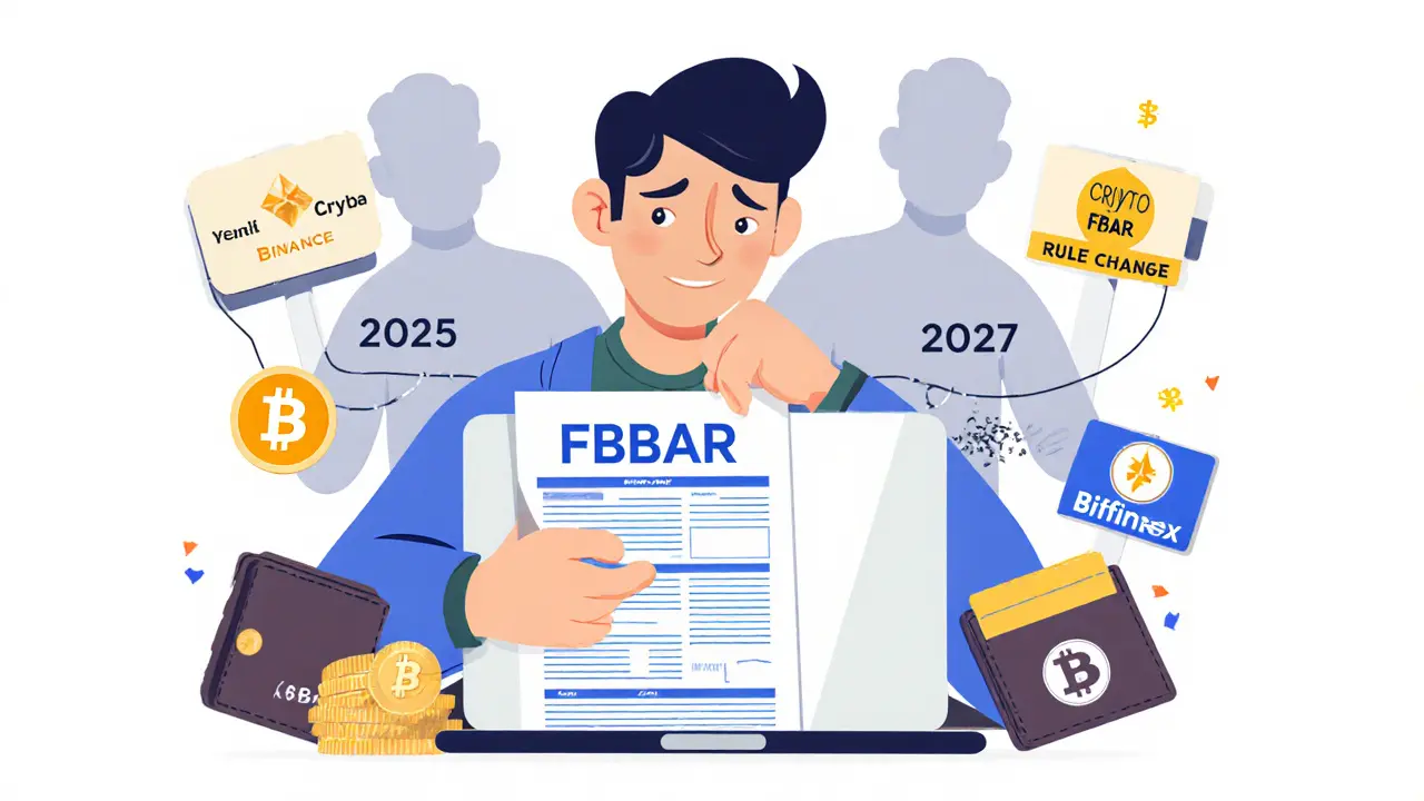 Person filing FBAR as future crypto regulations loom in the background.