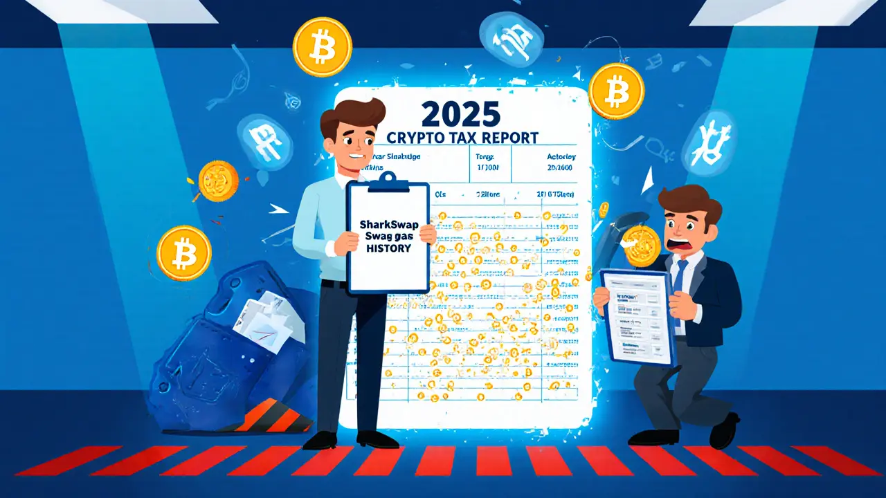 A tax auditor reviewing blockchain transactions from an obscure crypto exchange.