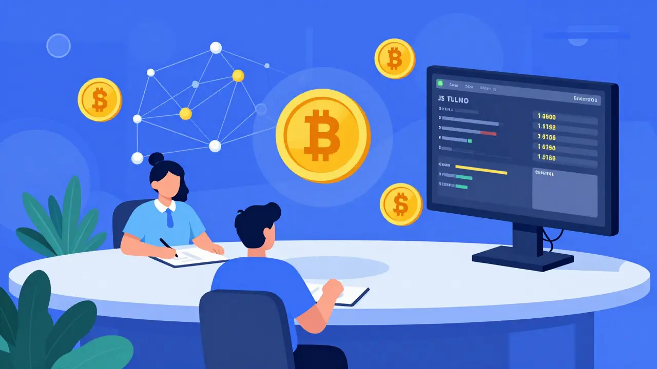 Digital trading floor with tokenized assets and blockchain network