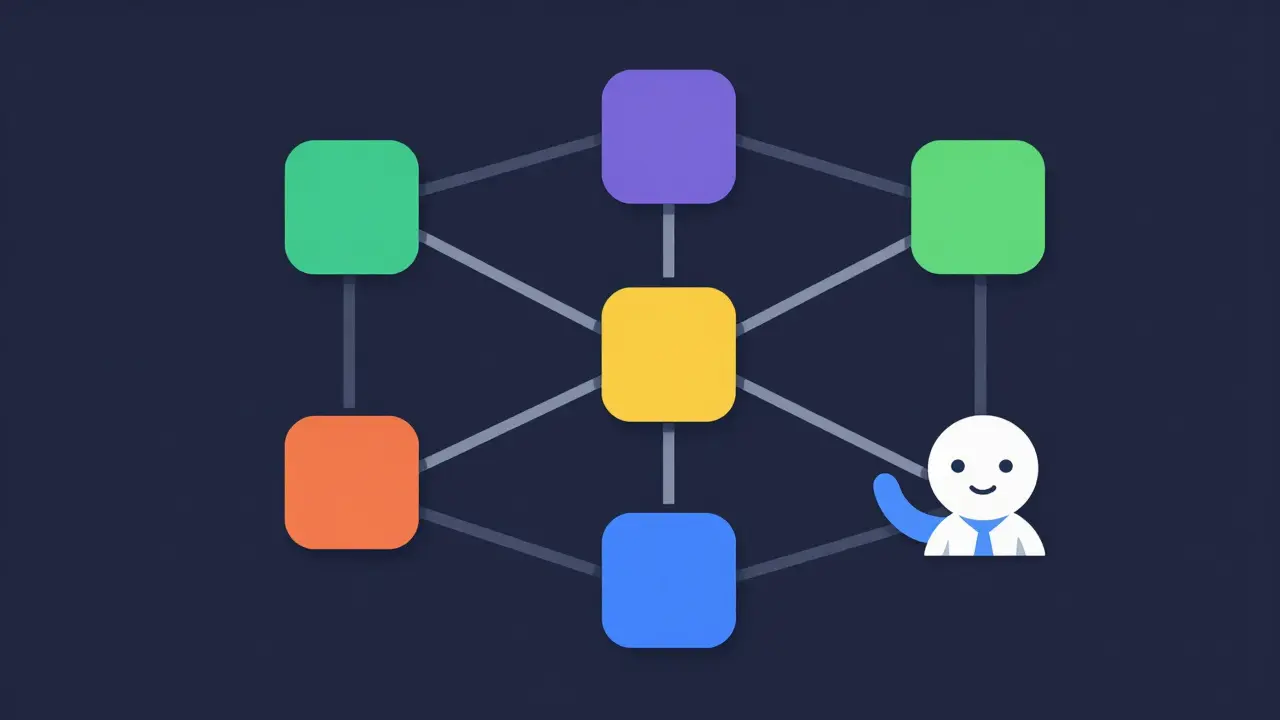 Interconnected blockchains with AI agent processing transactions