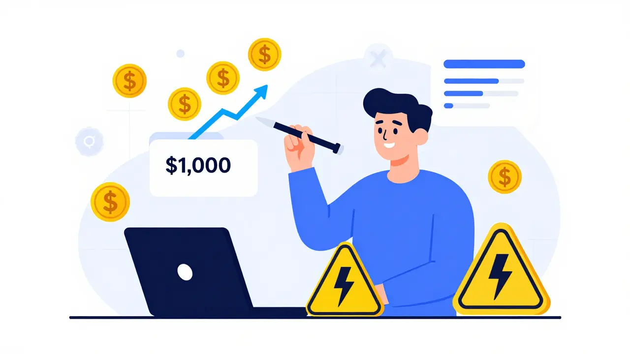 A trader using 5x leverage on a liquidity pool with risk warnings and WAGMI tokens floating nearby.