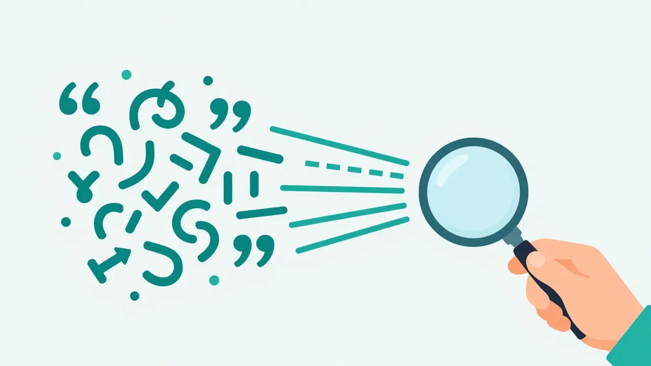 Abstract illustration of text errors being streamlined into clean formatting