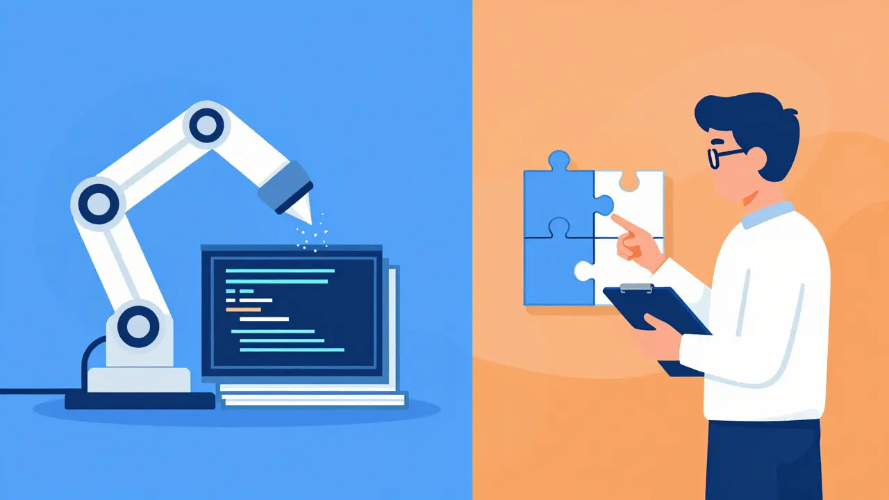Comparison of automated scanning versus manual human code review.