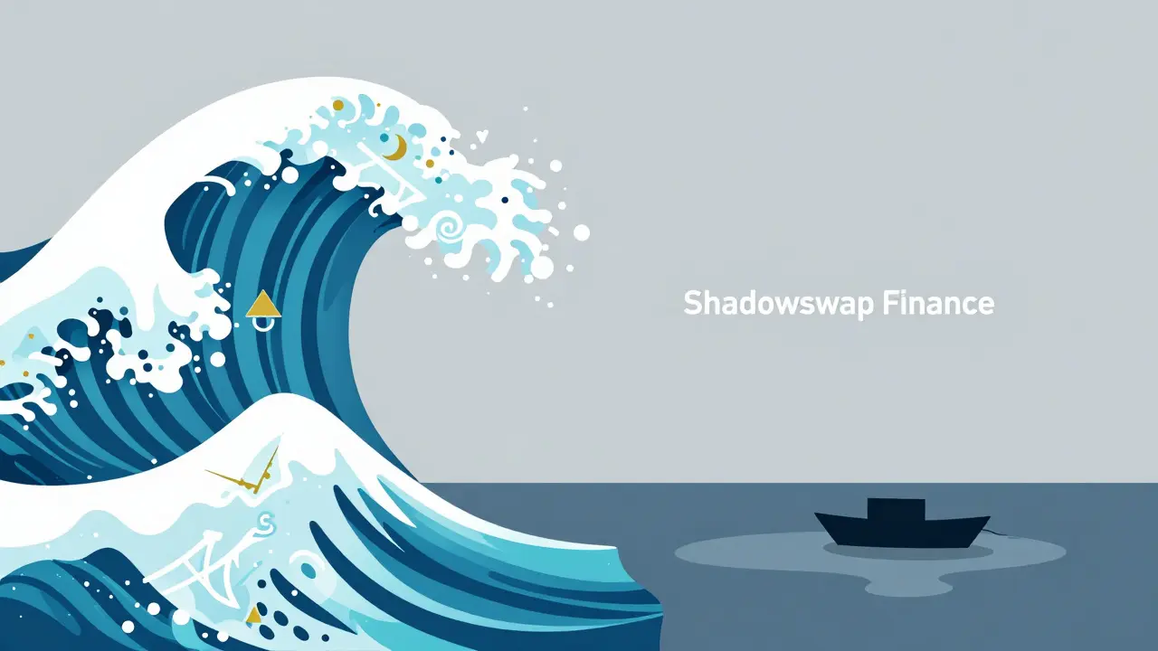 Comparison of huge ocean wave vs tiny puddle showing low liquidity