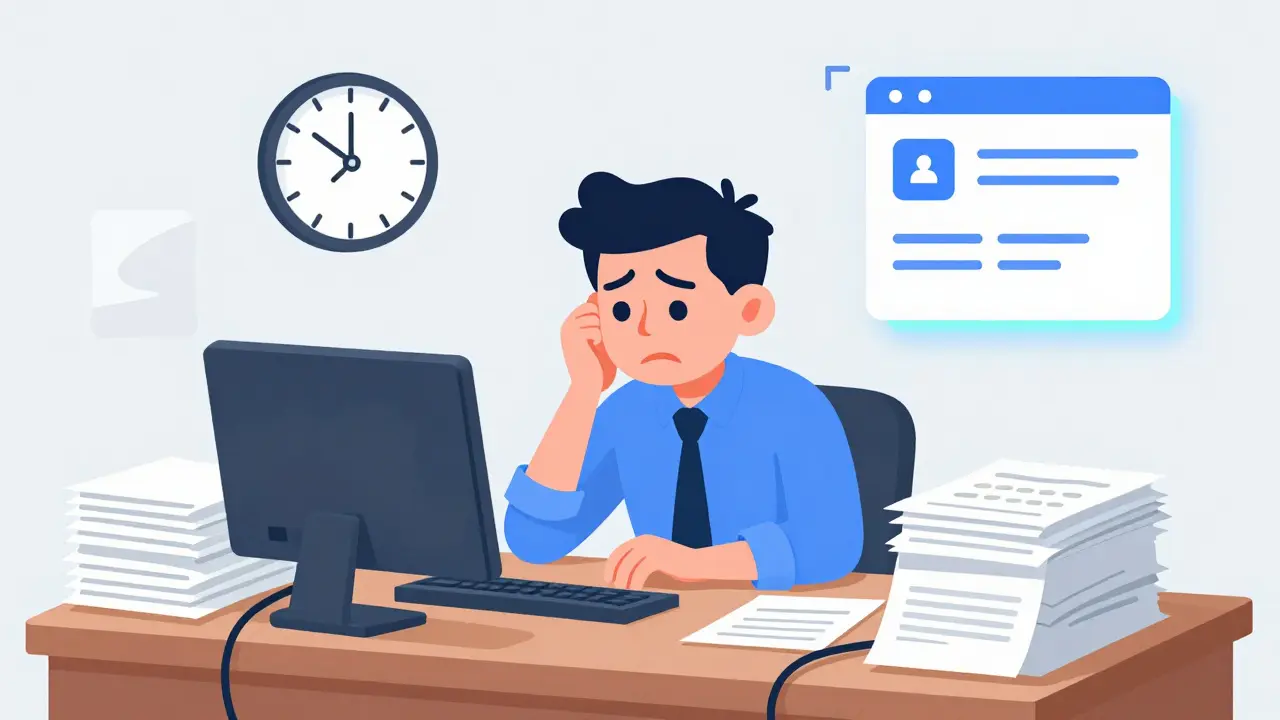 Frustrated trader dealing with manual tax calculations