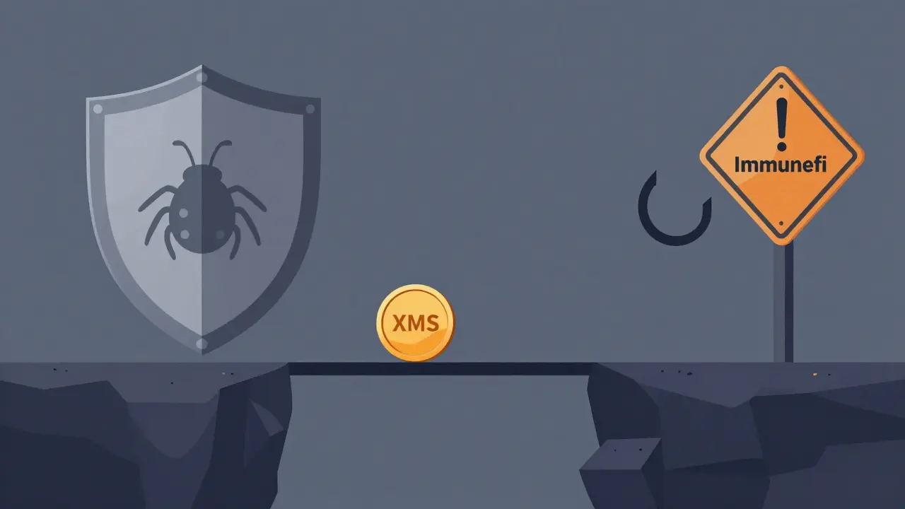 Cartoon depiction of crypto market risks, low liquidity, and security warnings