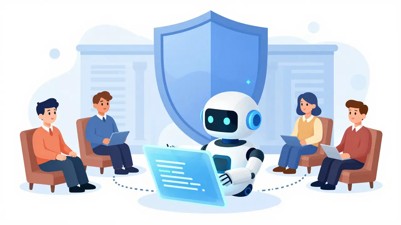 AI assistant aiding human governors within a legally protected DAO structure