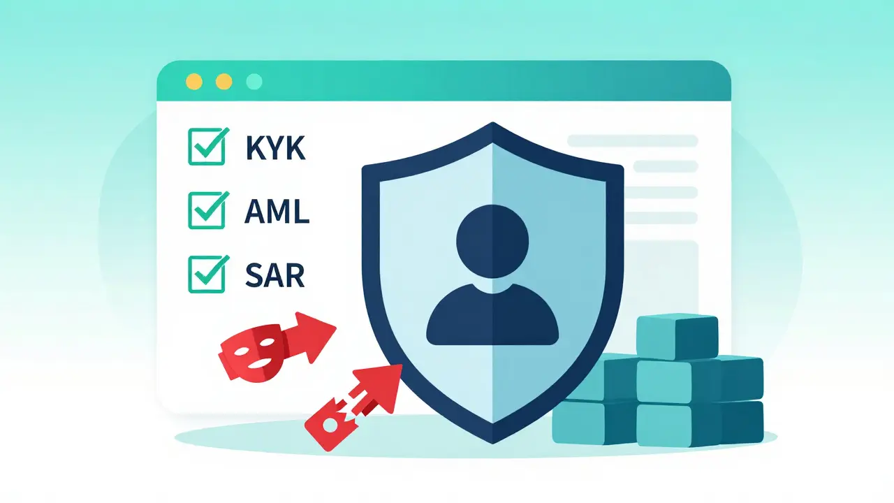 Blockchain shield protecting user data from illicit threats via compliance