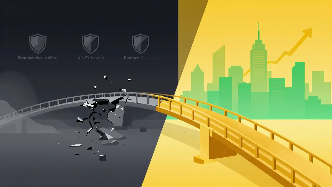 Comparison of crumbling bridge vs sturdy path for crypto trading