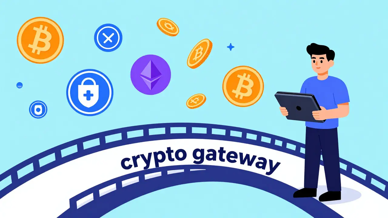 Crypto coins flowing directly from users to a hardware wallet via a secure bridge