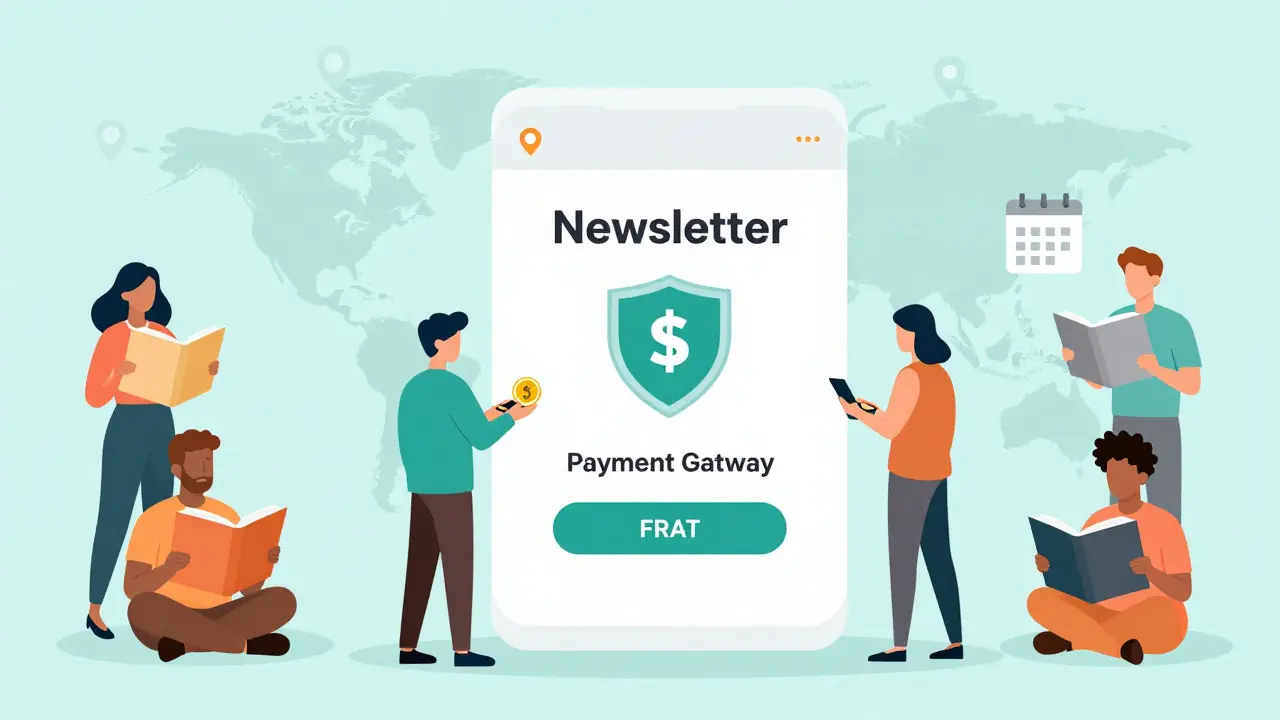 Global readers paying for content with various cryptocurrencies through a safe gateway