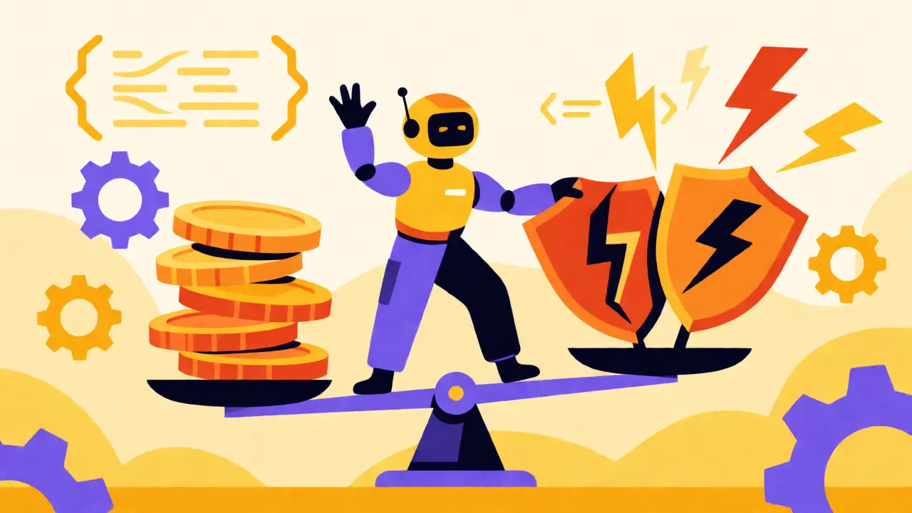 Robot balancing yields against risks like slashing and smart contract errors.