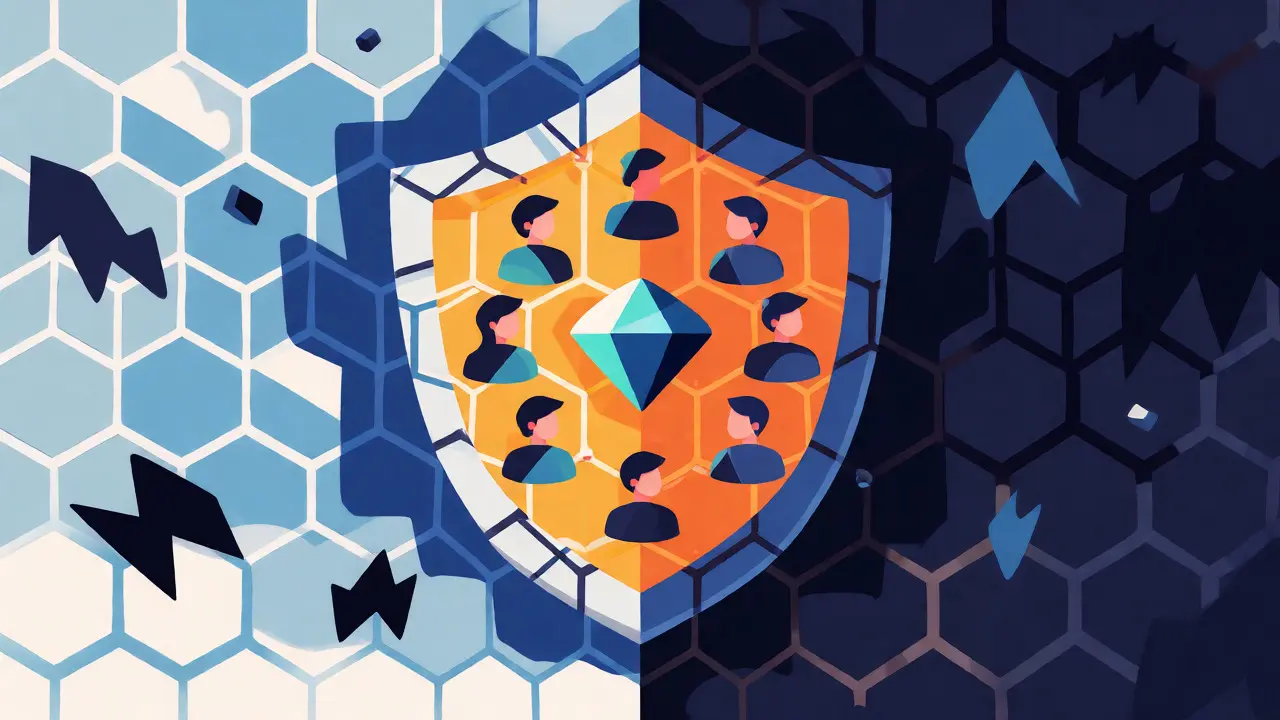 Shielded community protecting tokens from external scam threats
