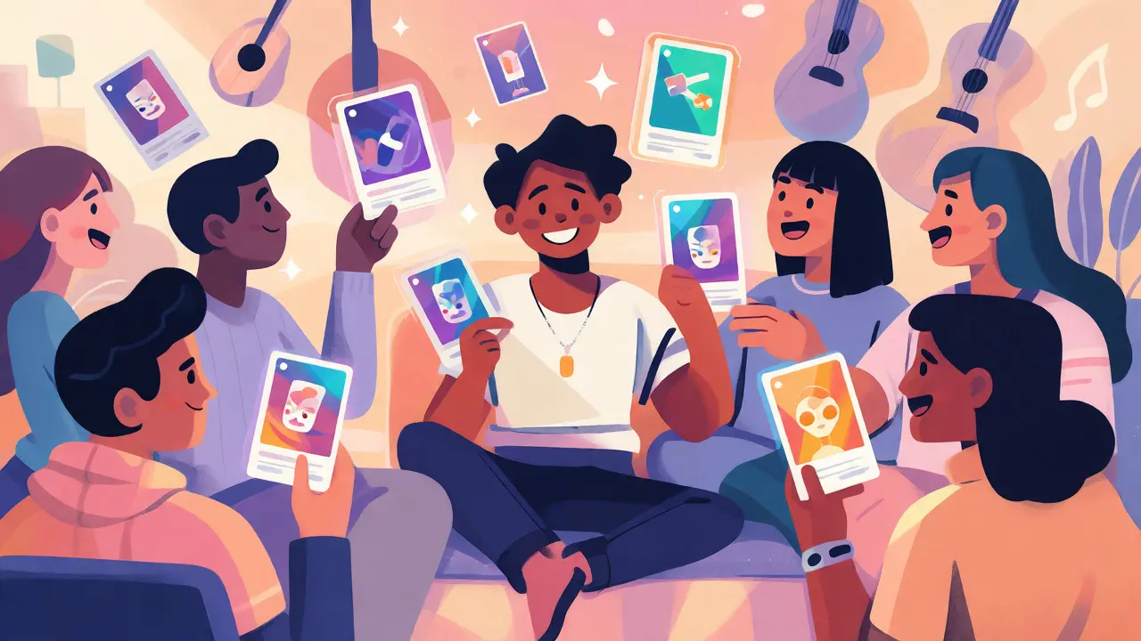 Artist connecting with fans who hold exclusive NFT collectibles