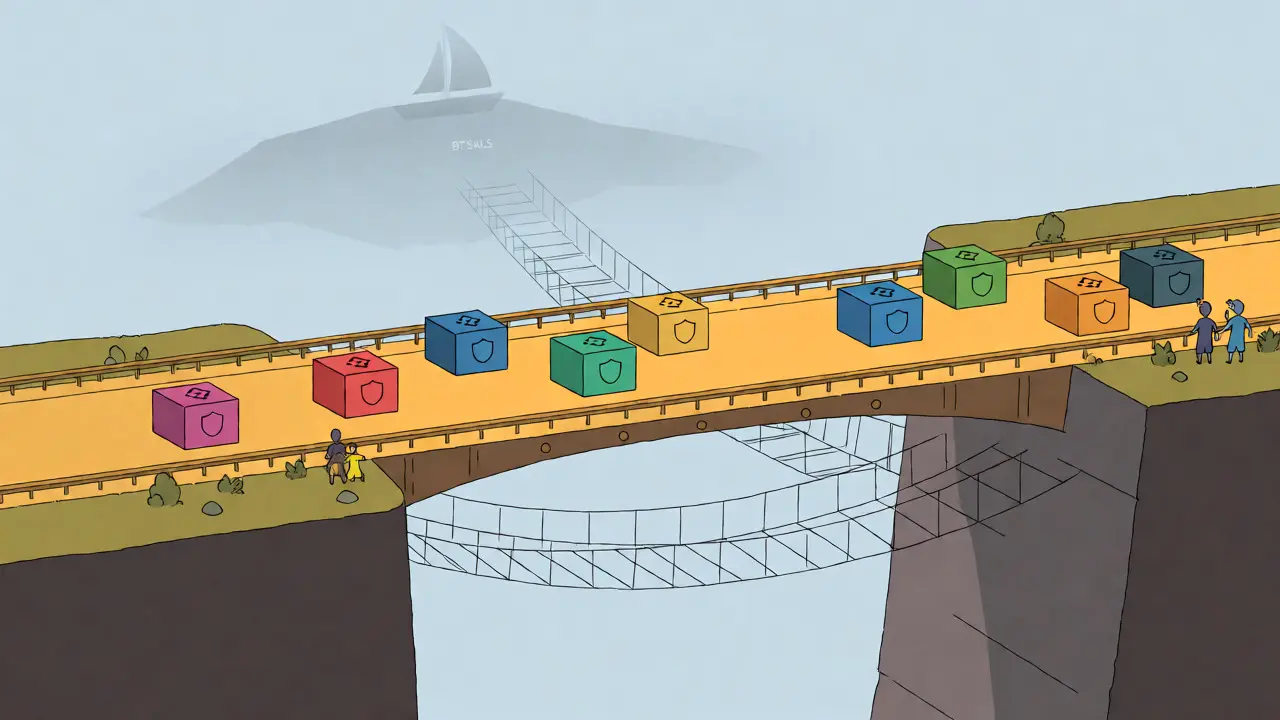 Stable bridge vs unstable path to an island